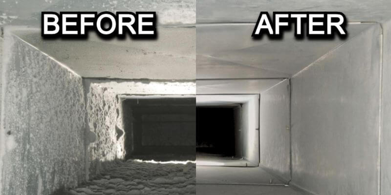 before and after Air Duct Cleaning - Reliable Air Duct Cleaning Houston