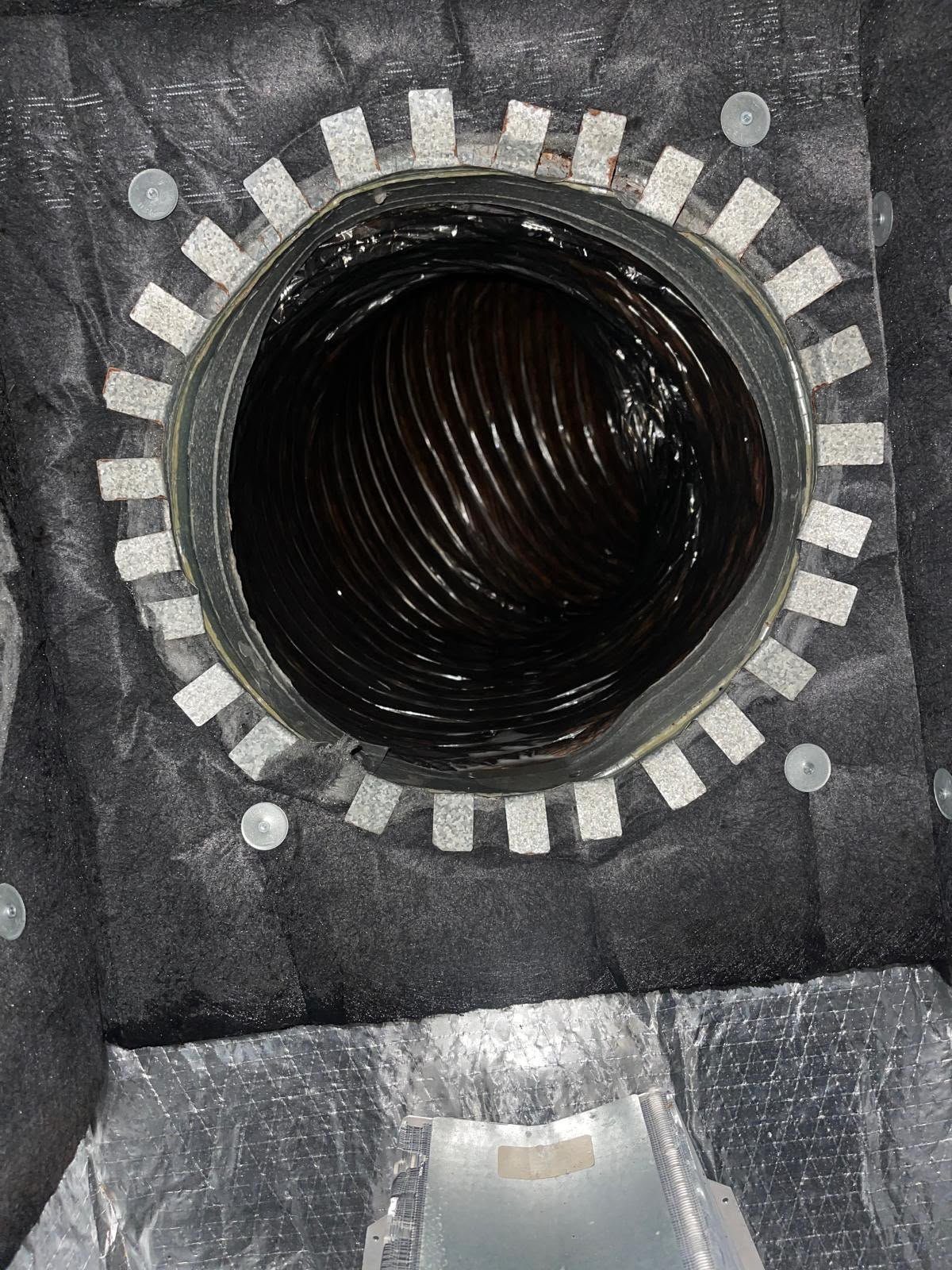 HVAC damper cleaning during Cypress TX duct service